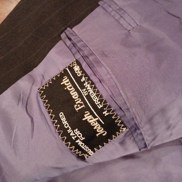 Vintage 90s H. Freeman Gray Pinstripe Suit - Picture 8 of 12